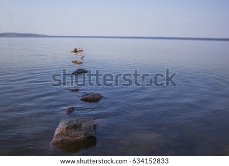 Stone path in the water