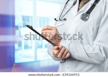 Hands of medical doctor