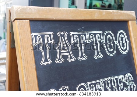 Tattoo shop sign