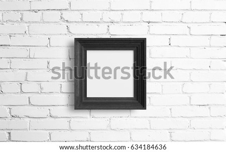 Black frame with brick wall