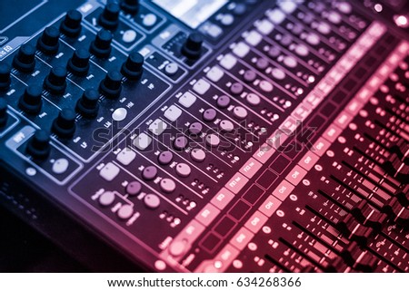 audio, a mixing console is an electronic device for combining (also called "mixing"), routing, and changing the volume level, timbre (tone color)