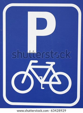 icon parking bicycle sign