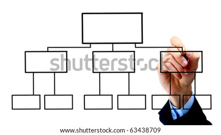 Hand drawing diagram isolated on white background
