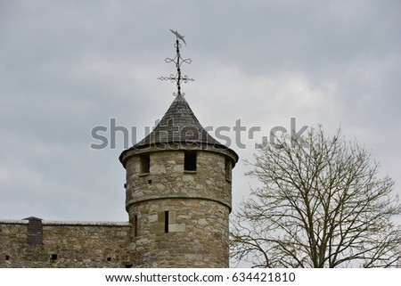 A turret at Cahir castle in Ireland