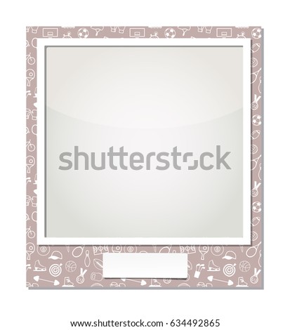 photo frame with a picture of sports equipment