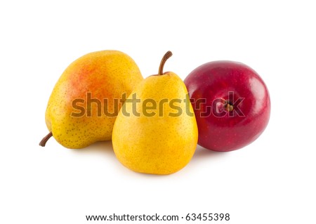 Pears apple isolated on white background.