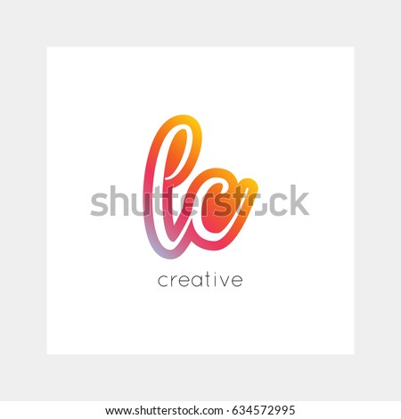 LC logo, vector. Useful as branding, app icon, alphabet combination, clip-art.