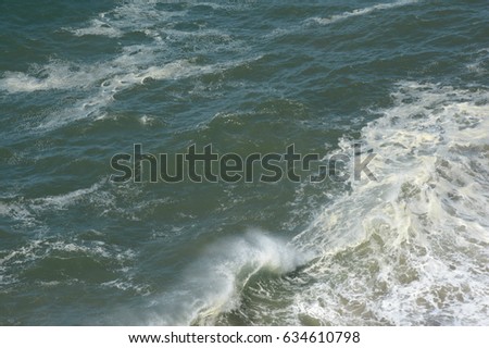 Pacific Wave Action: Scenic abstract vista displaying wave action in the northern Pacific Ocean.