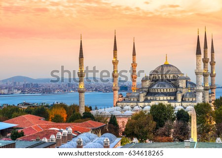 The Blue Mosque, (Sultanahmet Camii), Istanbul, Turkey. Royalty-Free Stock Photo #634618265