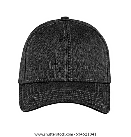 Baseball cap black, on a white background
