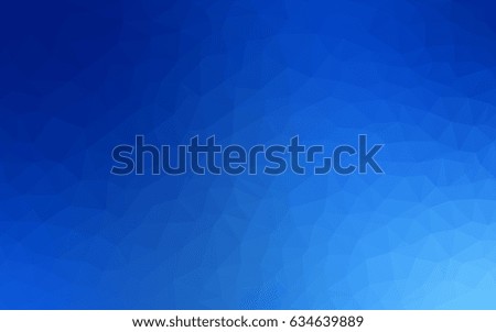 Light BLUE vector polygonal illustration, which consist of triangles. Triangular pattern for your business design. Geometric background in Origami style with gradient. 