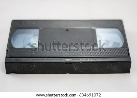 Cassette video player, isolated on white background