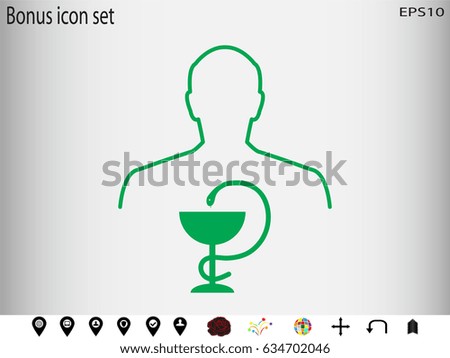 doctor icon, vector illustration eps10