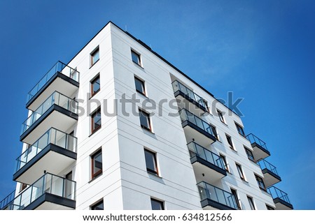 Modern, Luxury Apartment Building Royalty-Free Stock Photo #634812566