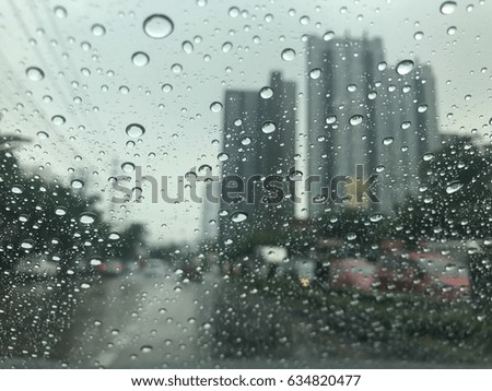 Look inside the car when it rains