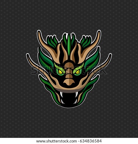 Dragon logo vector design template, dragon icon.