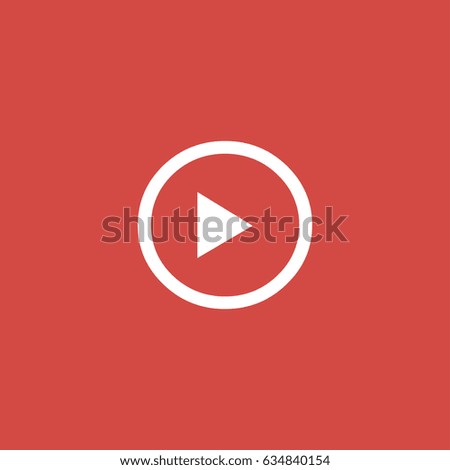 play icon. sign design. red background