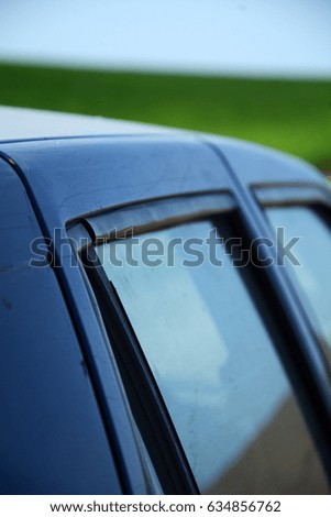 Close up of car windows
