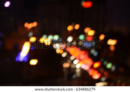 blurred city lights