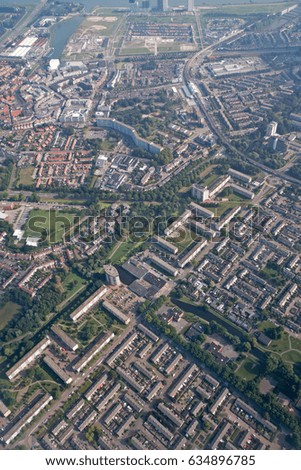 Aerial view of Rotterdam, Netherlands