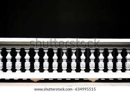 Ancient White Stone Baluster.