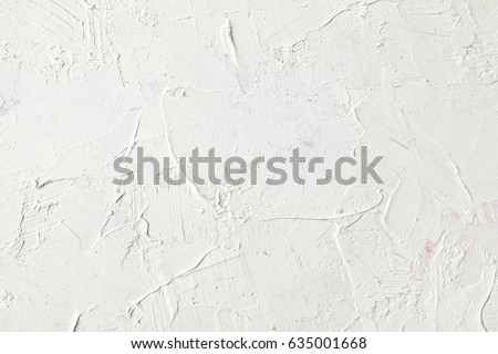 White painted texture with brush and palette knife strokes for interesting and modern backgrounds. Suitable for web design and wallpapers. Royalty-Free Stock Photo #635001668