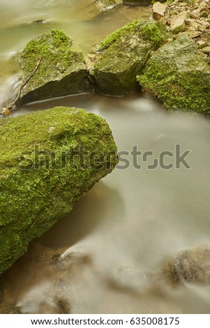 Rivlet / River in forest with waterfall