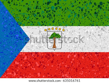 equatorial guinea flag grunge illustration