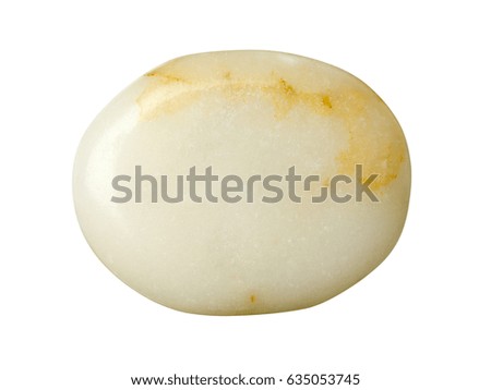 Smooth rock to be used as a sign with copy space isolated on white background