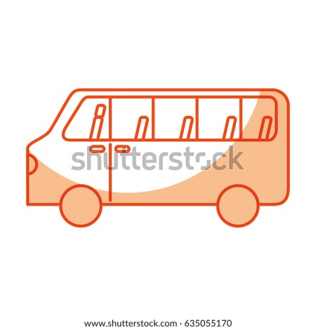 bus transport vehicle icon