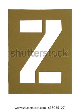 Cutout letter stencils photo isolated on white