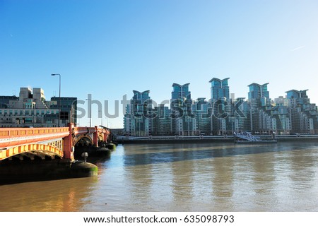 Vauxhall Bridge over the river Thames in London, England, UK