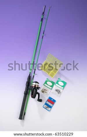 Fishing rod and equipment Stock Photography