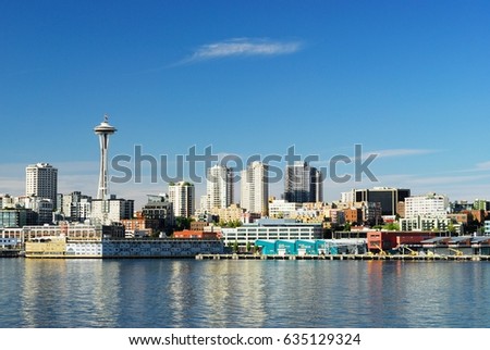 A picture of downtown Seattle in Washington, USA