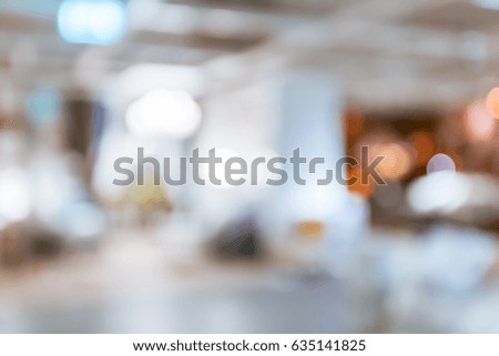 shopping mall blurred for background