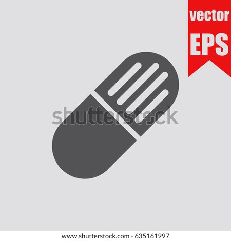 Pill icon infographic isolated in flat style.Vector illustration.