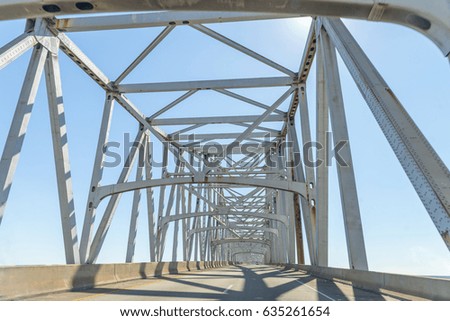 Metallic Bridge of New Orleans, Louisiana.