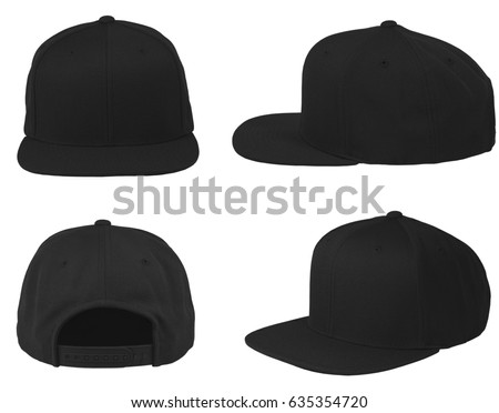 Blank cap 4 view color black Royalty-Free Stock Photo #635354720