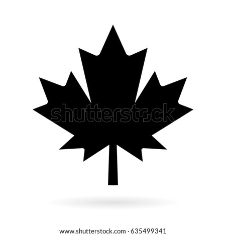 Maple leaf vector eps pictogram on white background