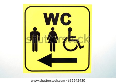 WC toilet sign