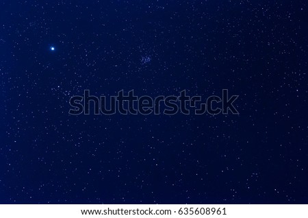 starry night sky with clouds fully with the star