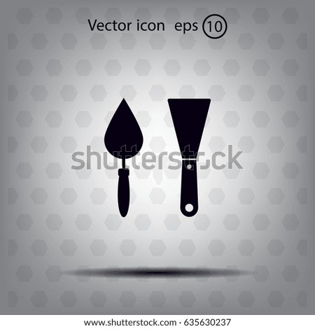 trowel icon, vector illustration. Flat design style
