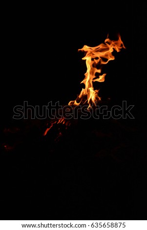 Abstract shape of fire