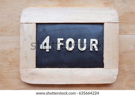 Number on wood