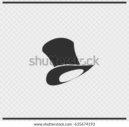hat icon black color on transparent background