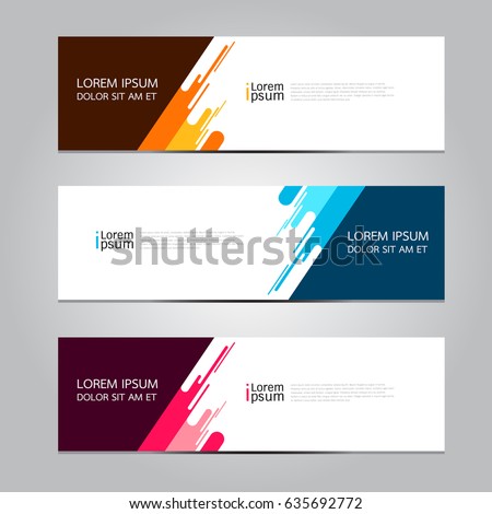Vector abstract geometric design banner web template. Royalty-Free Stock Photo #635692772