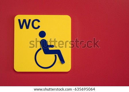 Wheelchair handicap sign