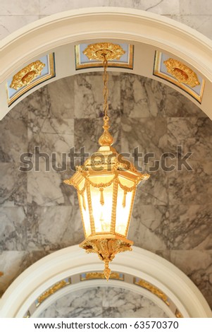 Classic lamp in church