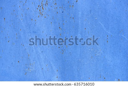 Rusty blue iron