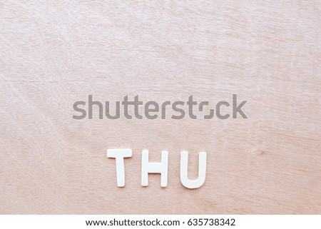 English letter on wooden